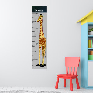 Langdurige Giraffe Groeigrafiek toevoegen Naam kin Poster
