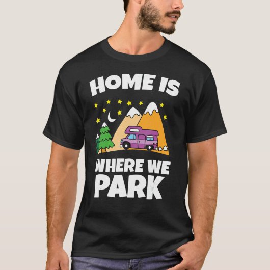 Langdurige kampeerauto t-shirt (Voorkant)