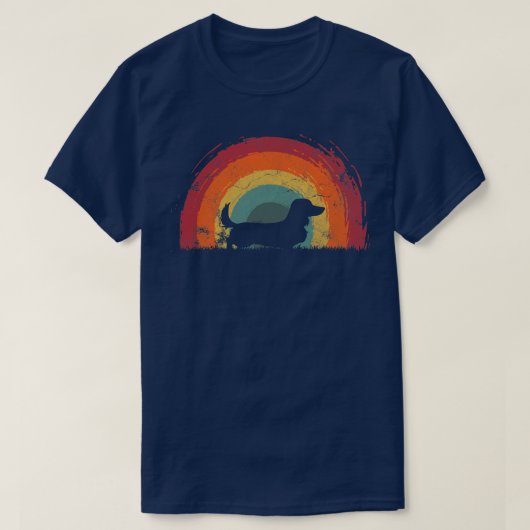 Langdurige  regenbooghond Mannen T-shirt (Design voorkant)
