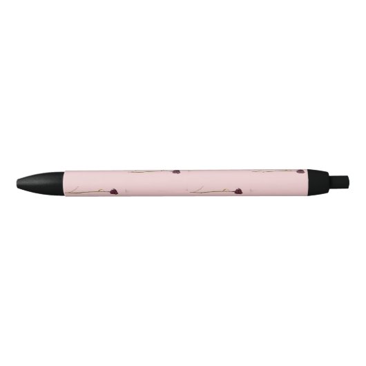 Langdurige Rozen halve brick Patroon Black Pen (Voorkant)