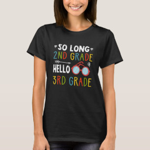 Lange 2e klas Hallo 3e klas docent T-shirt
