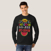 Lange 2e klas Hallo 3e klas docent T-shirt (Voorkant volledig)