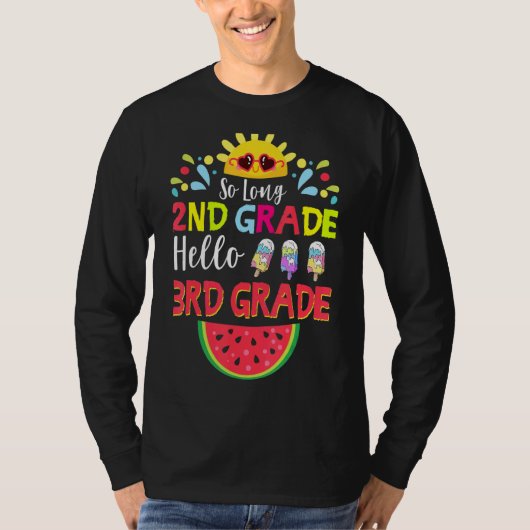 Lange 2e klas Hallo 3e klas docent T-shirt (Voorkant)