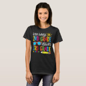 Lange 2e klas Hallo 3e klas docent T-shirt (Voorkant volledig)