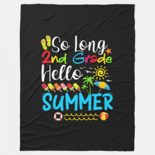 Lange 2e klas Hallo zomerdag op school. Fleece Deken