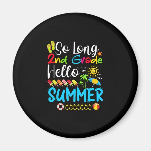 Lange 2e klas Hallo zomerdag op school. Magneet (Voorkant)
