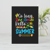 Lange 2e klas Hallo zomerdag op school. Save The Date (Staand voorkant)