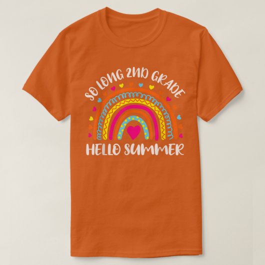 Lange 2e klas Hallo zomerleraar Kind T-shirt (Design voorkant)
