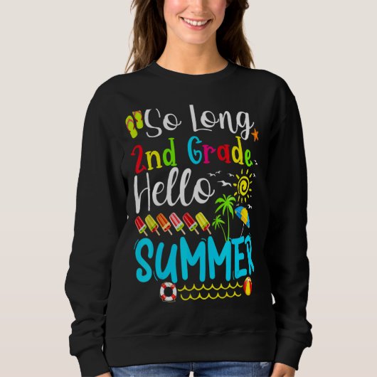 Lange 2e klas Hallo zomerleraar Kind Trui (Voorkant)