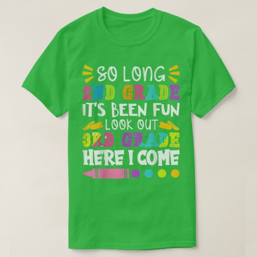 Lange 2e klas... is de laatste dag van de Fun Funn T-shirt (Design voorkant)