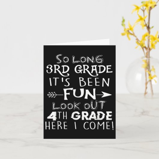 Lange 3e klas... vette blik uit de 4e klas. kaart (Gele Bloem)