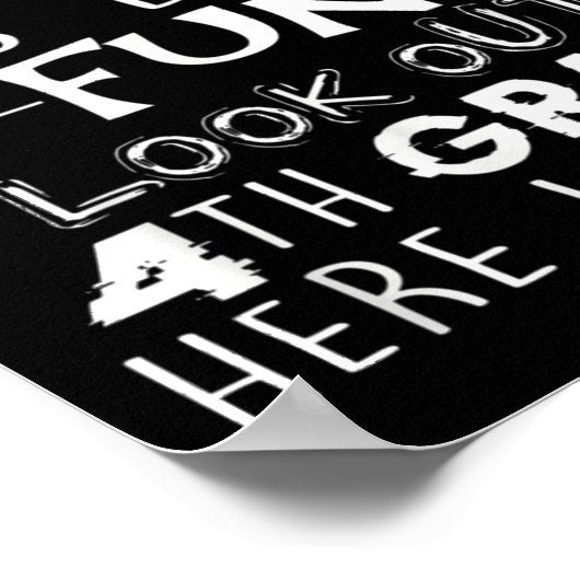 Lange 3e klas... vette blik uit de 4e klas. poster (Hoek)