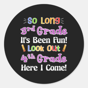 Lange 3e klas... vette blik uit de 4e klas. ronde sticker