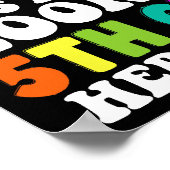 Lange 4de graad Kijk uit 5de graad hier ik kom Poster (Hoek)