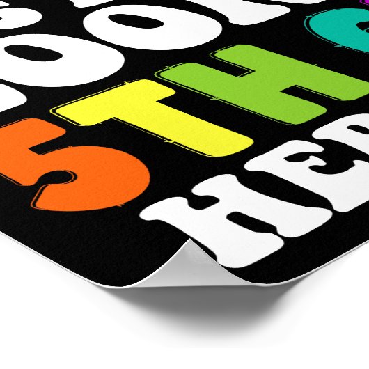 Lange 4de graad Kijk uit 5de graad hier ik kom Poster (Hoek)