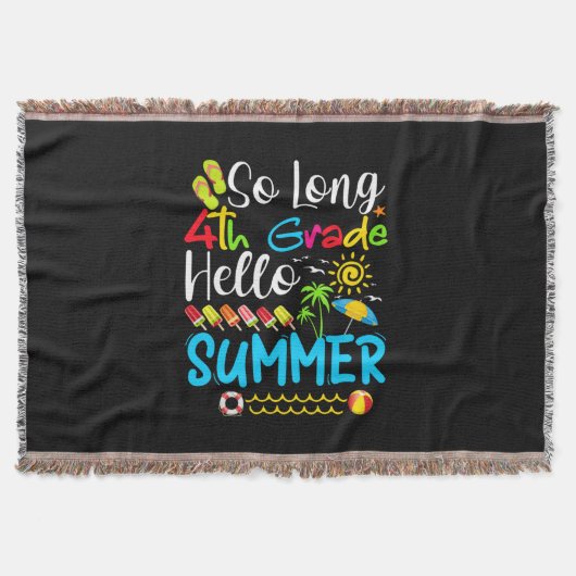 Lange 4e graad Hallo zomerdag op school. Deken (Voorkant)