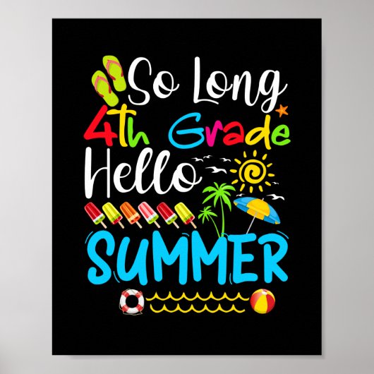 Lange 4e graad Hallo zomerdag op school. Poster (Voorkant)