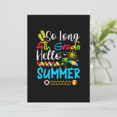 Lange 4e graad Hallo zomerdag op school. Save The Date (Staand voorkant)