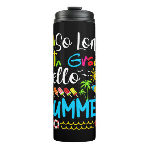 Lange 4e graad Hallo zomerdag op school. Thermosbeker