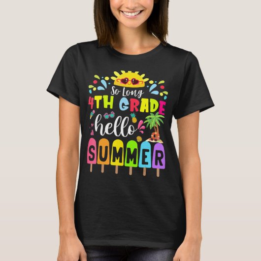 Lange 4e graad Hallo zomerleraar T-shirt (Voorkant)
