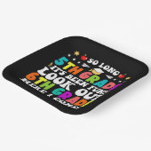 Lange 5de graad Kijk uit de 6de graad hier ik kom Papieren Bordje (Gebogen)