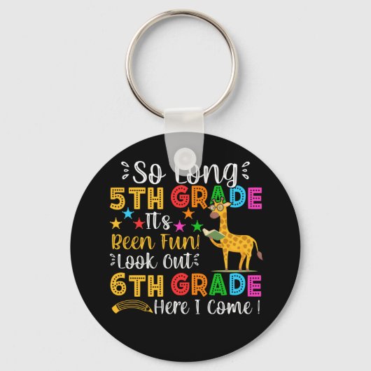 Lange 5de graad Kijk uit de 6de graad hier ik kom Sleutelhanger (Voorkant)