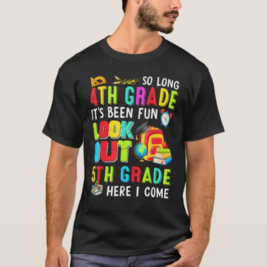 Lange 5e graad hier kom ik Afstuderen T-shirt (Voorkant)