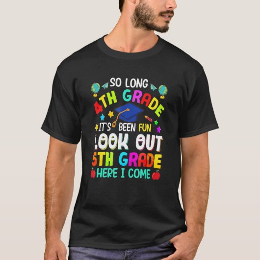 Lange 5e graad hier kom ik Afstuderen T-shirt (Voorkant)