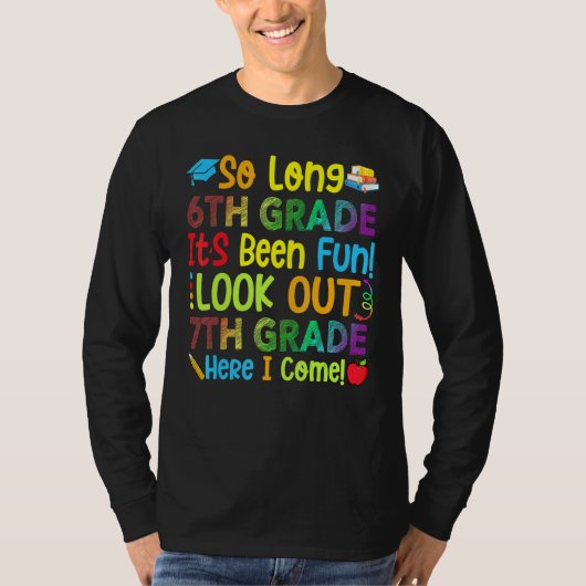 Lange 6de graad Kijk uit 7de graad hier ik kom 1 T-shirt (Voorkant)