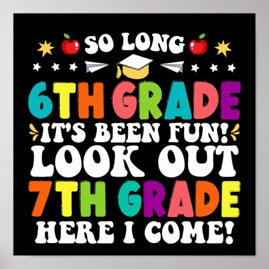 Lange 6de graad Kijk uit 7de graad hier ik kom Poster (Voorkant)