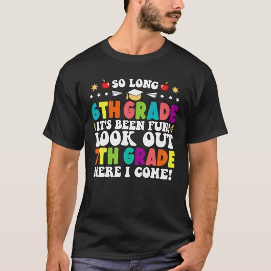 Lange 6de graad Kijk uit 7de graad hier ik kom T-shirt (Voorkant)