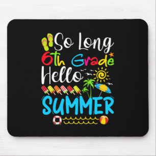 Lange 6e klas Hallo zomerdag op school. Muismat