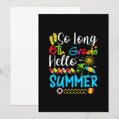 Lange 6e klas Hallo zomerdag op school. Save The Date (Voorkant / Achterkant)