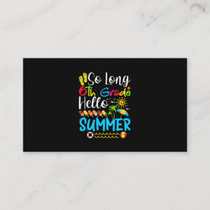 Lange 6e klas Hallo zomerdag op school. Visitekaartje