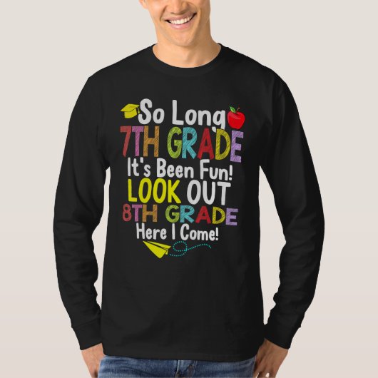 Lange 7e graad 8e graad hier kom ik Afstuderen T-shirt (Voorkant)