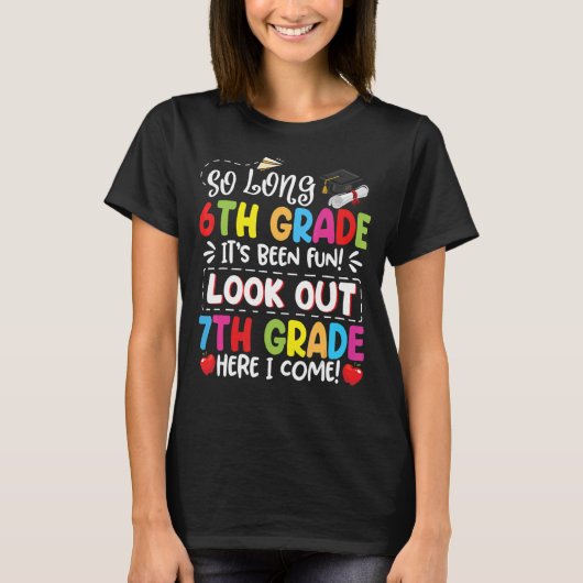 Lange 7e graad 8e graad hier kom ik Afstuderen T-shirt (Voorkant)