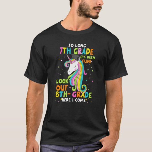 Lange 7e graad 8e graad hier kom ik Afstuderen T-shirt (Voorkant)