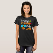 Lange 7e graad Hallo 8e graad terug naar school T-shirt (Voorkant volledig)