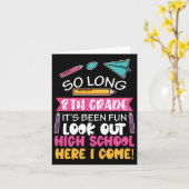 Lange 8e graad Hallo middelbare school Kaart (Gele Bloem)