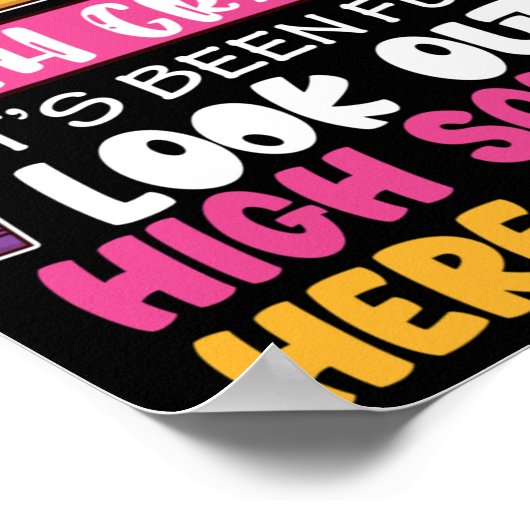 Lange 8e graad Hallo middelbare school Poster (Hoek)