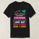 Lange 8e graad Hallo middelbare school T-shirt (Design voorkant)