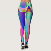 Lange abstracte legging in meerdere kleuren (Achterkant)