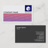 Lange Afbeelding - Logo en paneel - Diepe marinebl Visitekaartje (Voorkant / Achterkant)