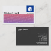 Lange Afbeelding - Logo en paneel - marineblauw Visitekaartje (Voorkant / Achterkant)