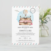  Lange Afstand Baby shower door Mail Briefkaart (Staand voorkant)