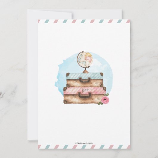  Lange Afstand Baby shower door Mail Briefkaart (Achterkant)