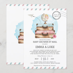  Lange Afstand Baby shower door Mail Briefkaart