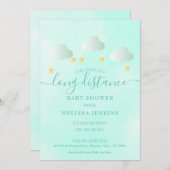 Lange afstand Baby shower per Mail Boy Neutral Kaart (Voorkant / Achterkant)