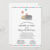 Lange afstand Baby shower per post met grenzen Kaart (Voorkant / Achterkant)