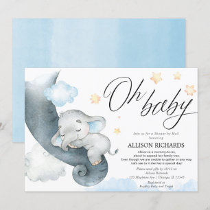 Lange afstand baby shower per post olifantsdouche kaart